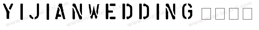 Y I J I A N W E D D I N G字体转换